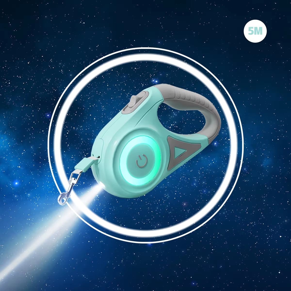 LED Retractable Dog Leash with Light for Puppies Small Medium Big Dogs Cats Pet Harness Straps Collar Accessories 3M 5M Roulette