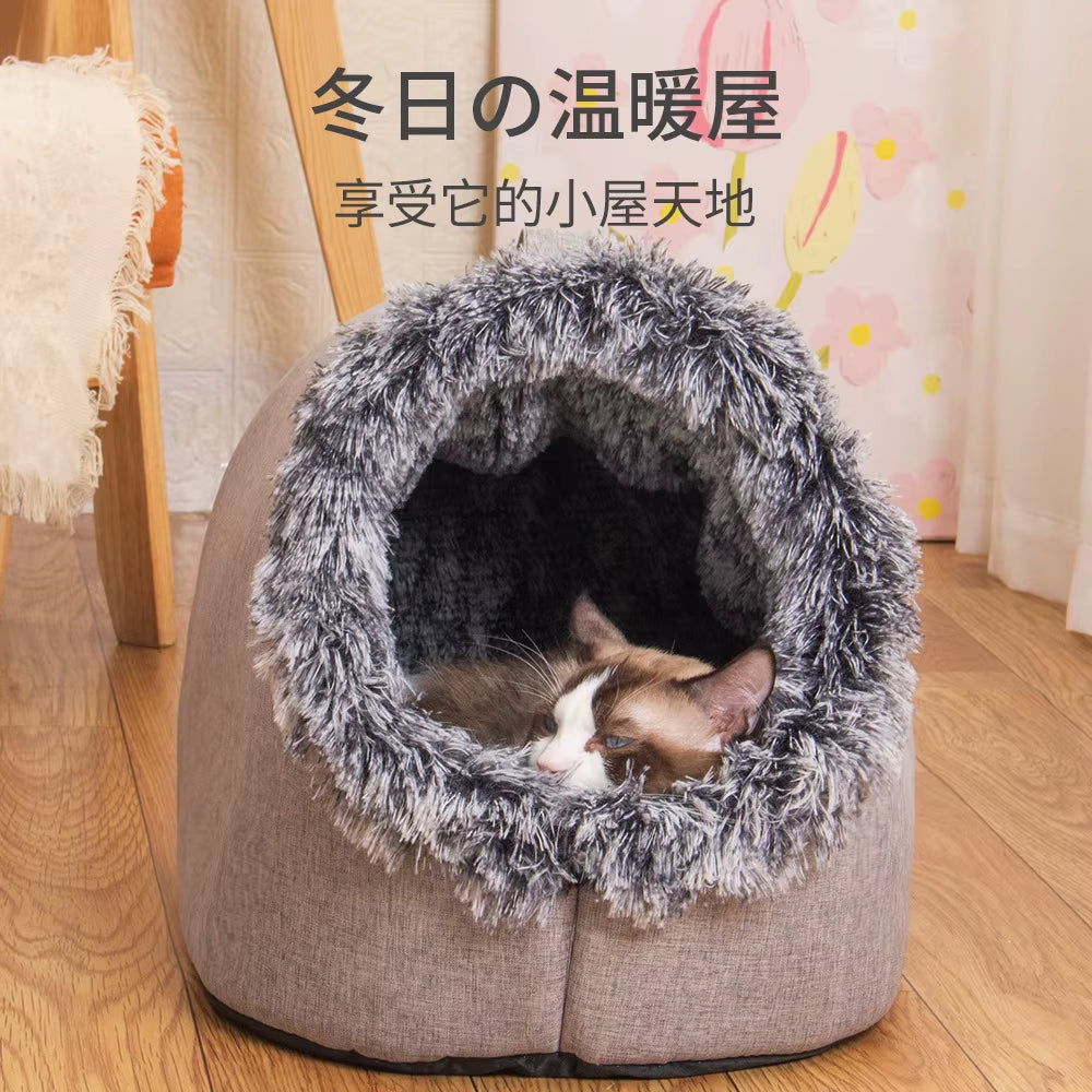 WarmNest Cozy Cave – Self-Warming Tent Bed for Cats & Small Dogs